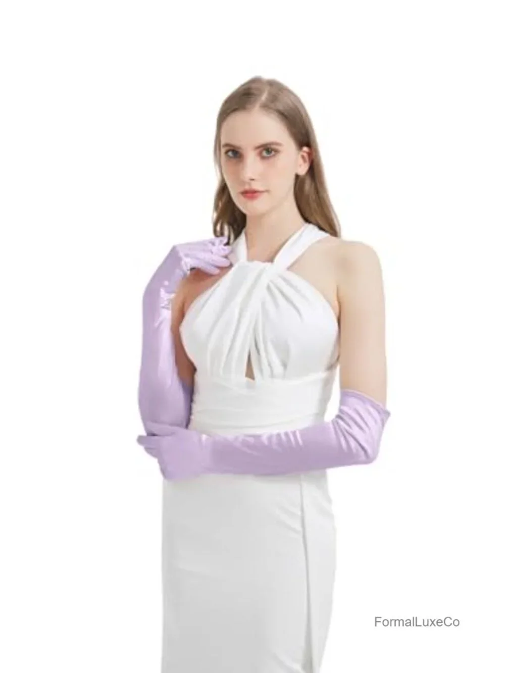 Satin Opera Gloves Women Elbow Length Formal Party